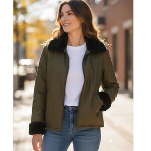 Women’s Mark Adam’s Olive Jacket with Black Accents in size medium